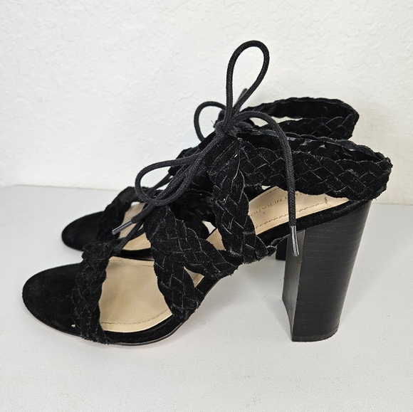 Bcbgeneration Suede Braided Lace up Heels - Picture 3 of 8